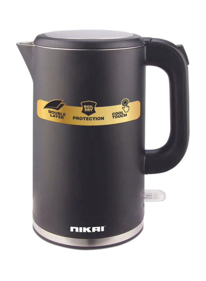 غلاية مياه كهربائية بسعة 1.7 لتر وقوة 2200 واط Nikai - Kettle