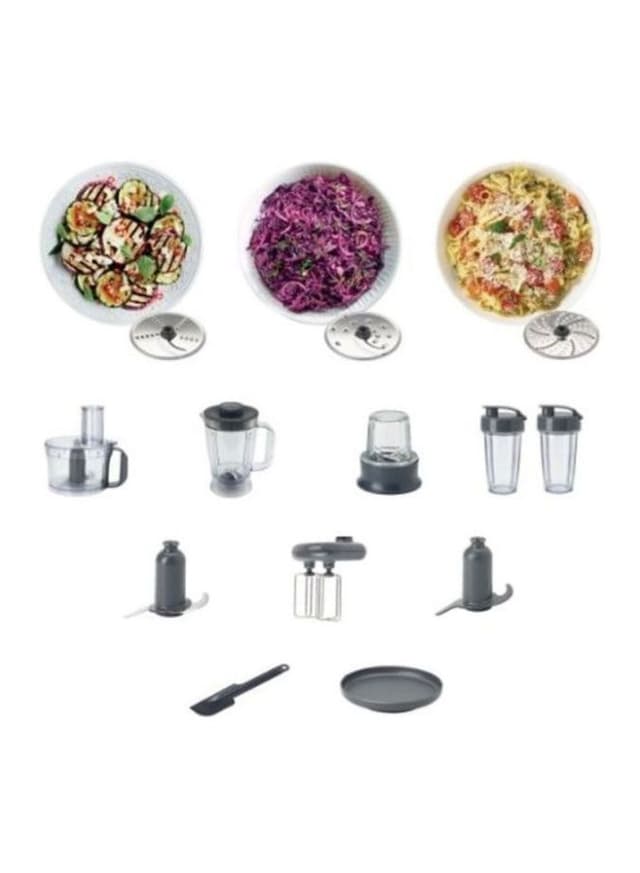 Kenwood Multipro Compact Plus Food Processor & Blender with Digital Weighing Scale 800 W FDM312SS silver/Grey/Clear