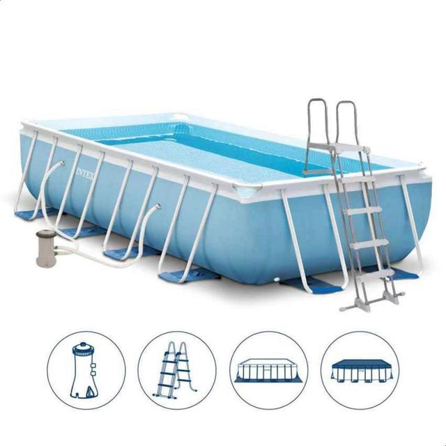 INTEX Prism Frame Rectangular Swimming Pool 26793 - SW1hZ2U6MjQyMTI3