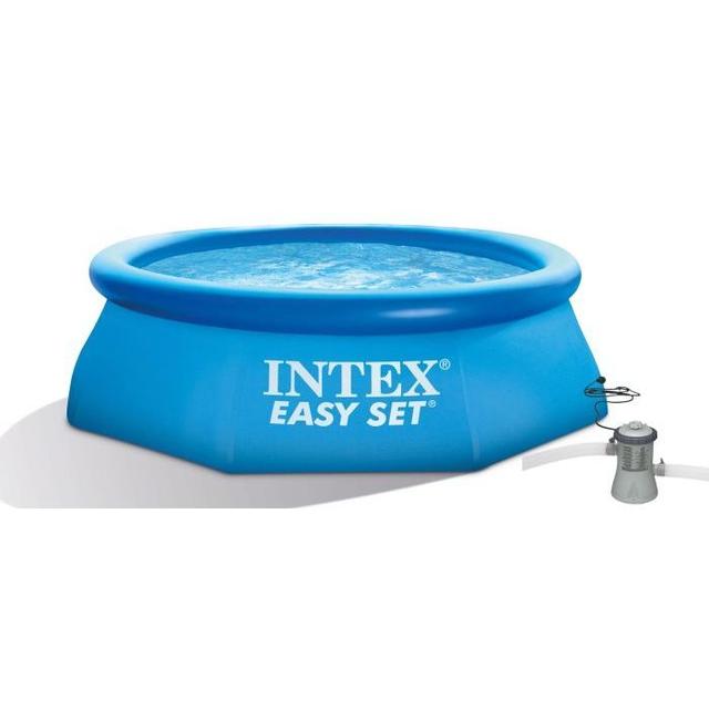 INTEX 2 Piece Easy Set Inflatable Round Swimming Pool With Filter Pump 366x76cm - SW1hZ2U6MjQ2MjYw