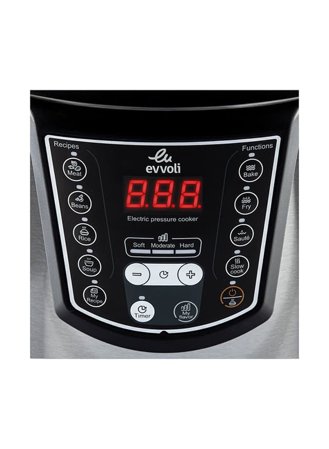 قدر ضغط كهربائي بسعة 6 لتر  evvoli - Pressure Cooker