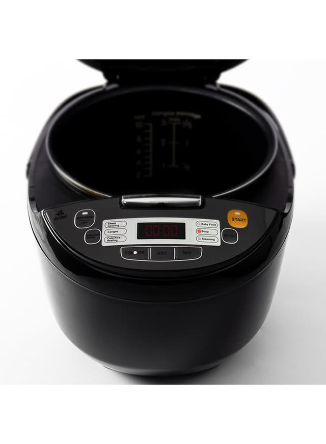 evvoli Rice Cooker with Steamer 7 programmed Function 5 l 860 W EVKA RC5006B Black
