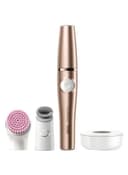 BRAUN 3 in 1 Facial Epilating, Cleansing & Skin Toning System With 5 Extras Gold/White/Grey
