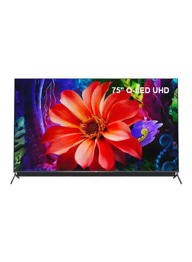 TCL 75 Inch Q LED Android Smart UHD TV With Onkyo Speakers 75C815 Black