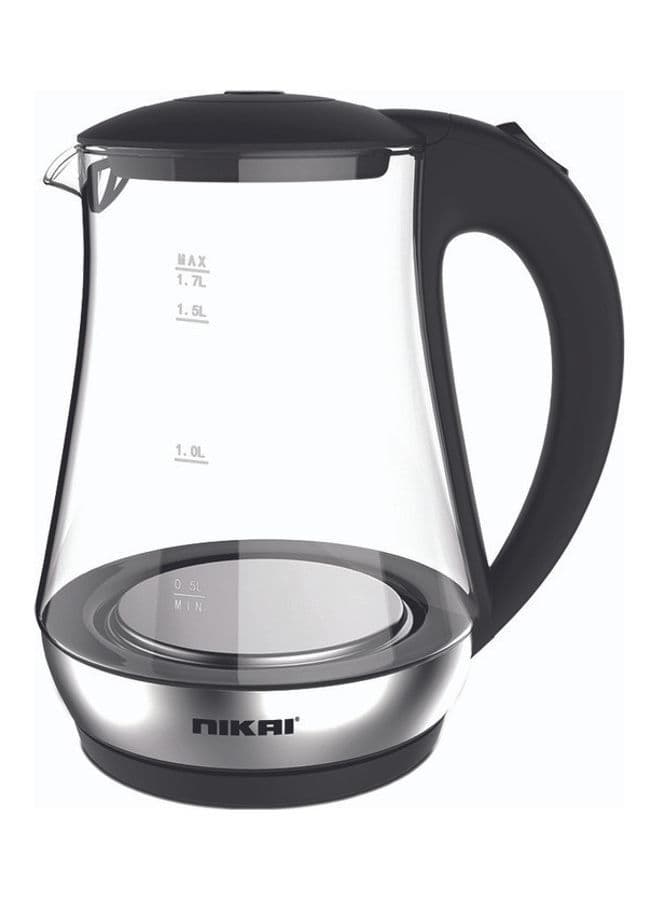 غلاية ماء كهربائية بسعة 1.7 لتر Nikai - Glass Electric Kettle