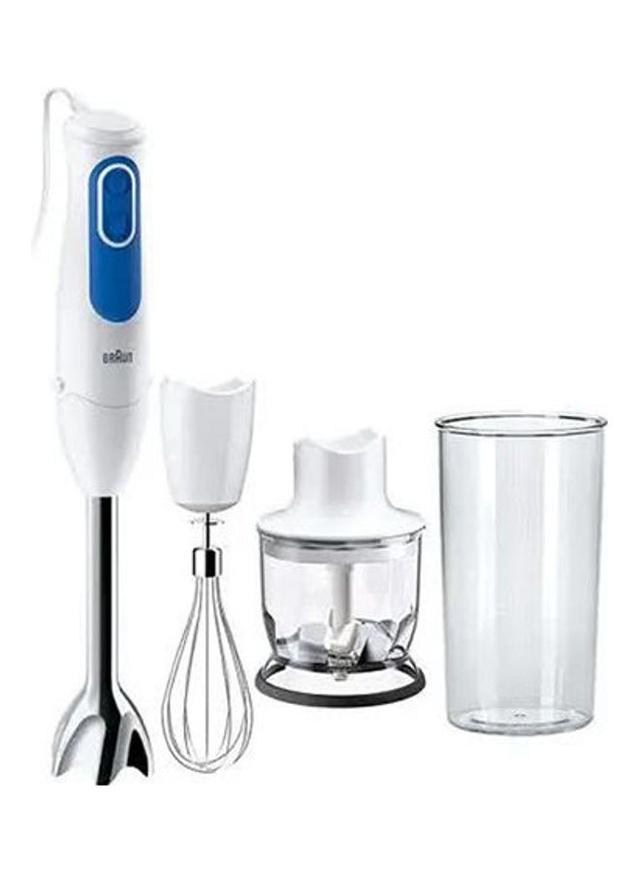 خلاط يدوي بقوة 700 واط ( مرفق بوعاء ومطحنة وخفاقة ) - أبيض  BRAUN - Multiquick 3 Hand Blender with Attachments MQ 3025 Spaghetti - SW1hZ2U6MjQ2MDU2