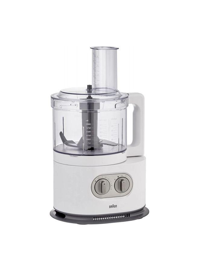 فرامة طعام كهربائية بقوة 1000 واط وسعة 2 لتر - أبيض BRAUN -Identity Collection Food Processor  FP5160WH