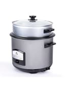 evvoli 2 In 1 Rice Cooker with Steamer Up To 12 Cup Of Rise non stick 6.5 l 750 W EVKA RC6501S Silver/Black