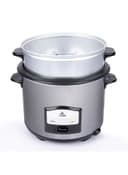 evvoli 2 In 1 Rice Cooker with Steamer Up To 12 Cup Of Rise non stick 6.5 l 750 W EVKA RC6501S Silver/Black