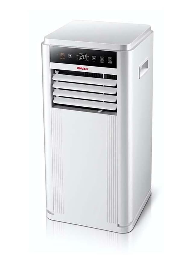 مكيف متنقل عمودي مع قاعدة 9000 وحدة حرارية نوبل Nobel white 9000Btu With A Base Portable Ac