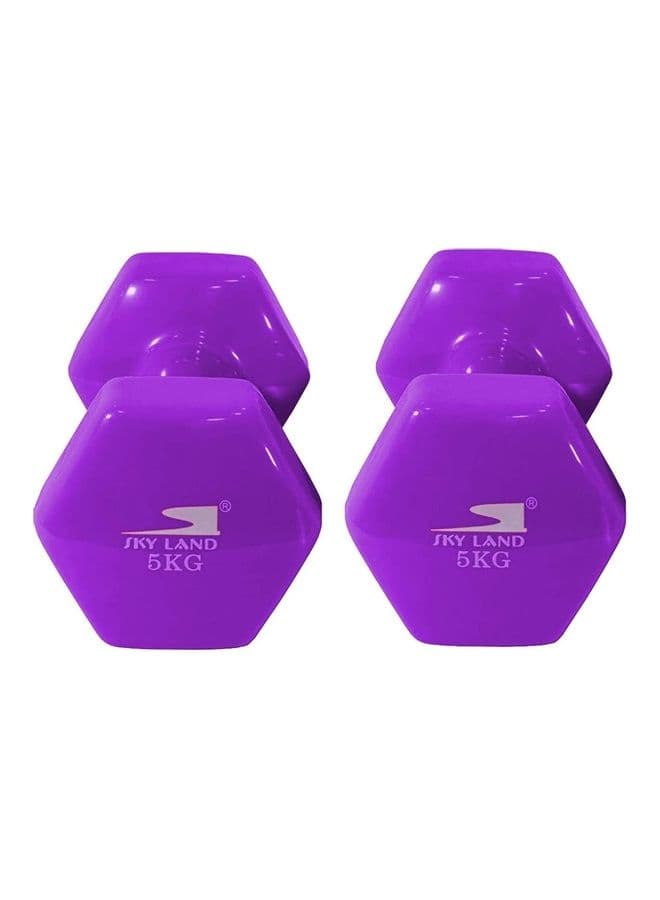 SkyLand 2-Piece Head Vinyl Dumbbell 10 Kg 9.5 x 25.8 x 17.4cm