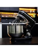Krypton Electric Hand & Stand Mixer 5L Stainless Steel Mixing Bowl For Bread & Dough With 6 Speed Control KNSM6229 Black/Silver