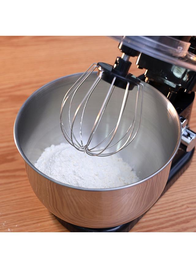 Krypton Electric Hand & Stand Mixer 5L Stainless Steel Mixing Bowl For Bread & Dough With 6 Speed Control KNSM6229 Black/Silver