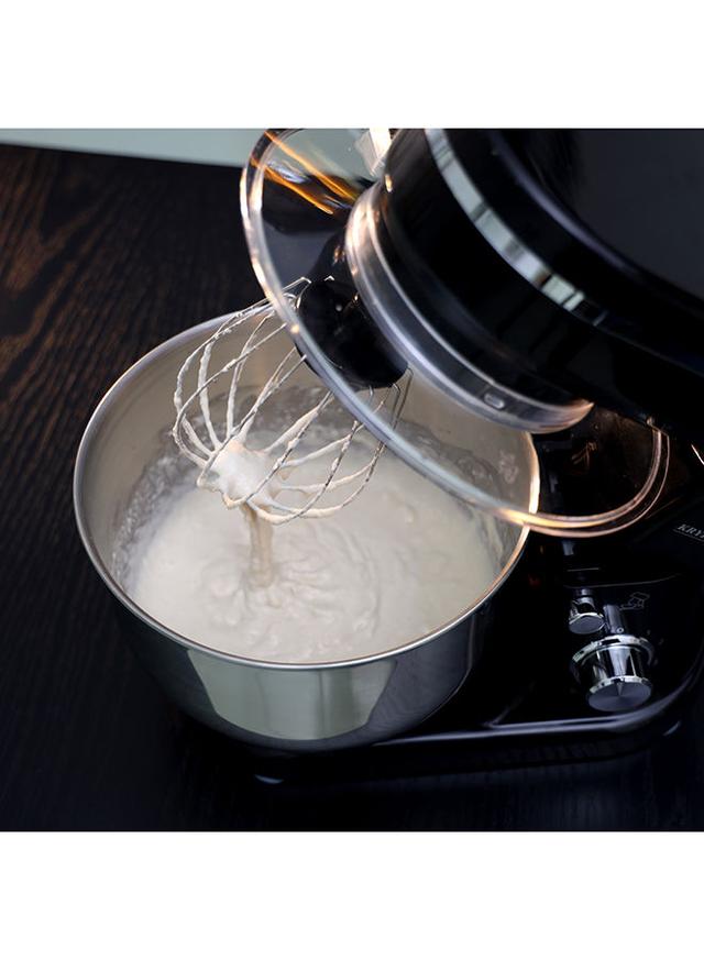Krypton Electric Hand & Stand Mixer 5L Stainless Steel Mixing Bowl For Bread & Dough With 6 Speed Control KNSM6229 Black/Silver