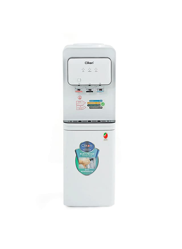 براد ماء (كولر) مع ثلاجة صغيرة  CLIKON 3 Tap Water Dispenser With Refrigerator CK4032 White