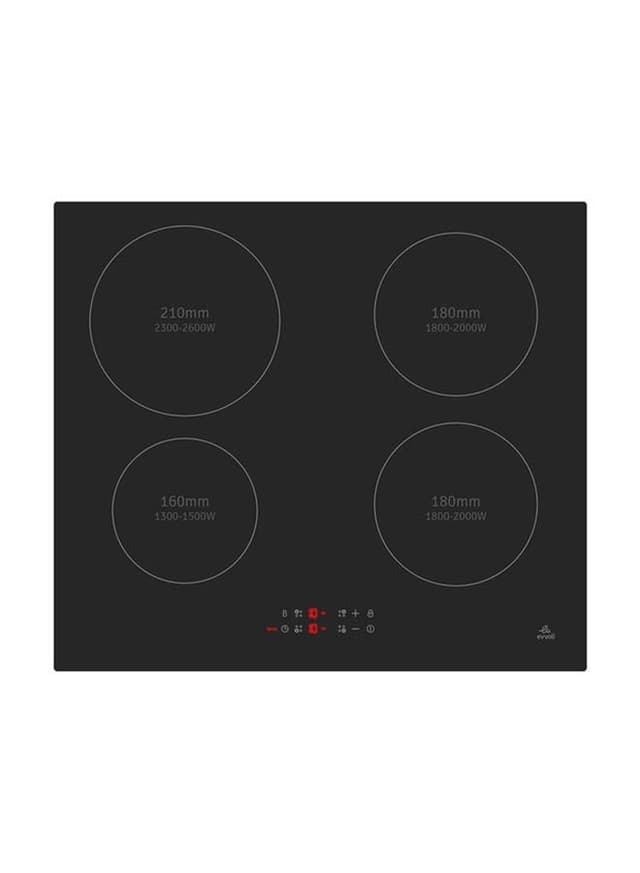 غاز كهربائي بلت ان مسطح 4 عيون ايفولي evvoli Induction Hob