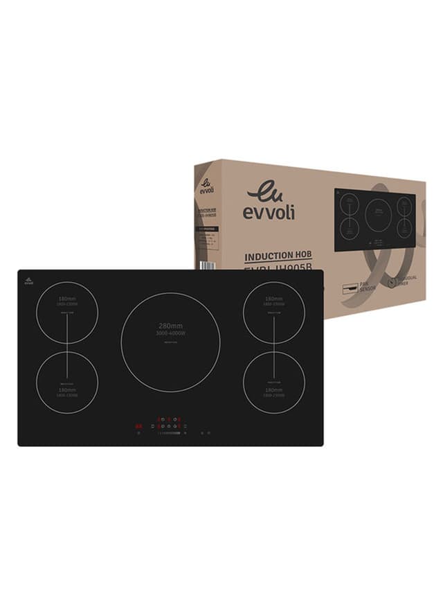 غاز كهربائي بلت ان مسطح ايفولي 5 عيون evvoli Induction Hob