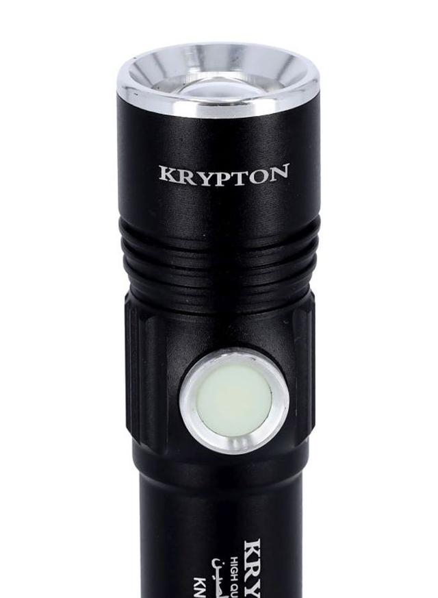 Krypton Rechargeable LED Flashlight  Powerful Torch for Camping/Hiking/Trekking/Outdoor Black/Clear - SW1hZ2U6MjgxNzA3