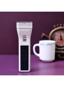 Krypton Led Rechargeable Flashlight With Solar Panel White/Black/Clear