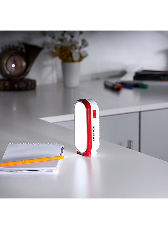 Krypton Rechargeable Led Table Lamp White/Red Jomla.ae