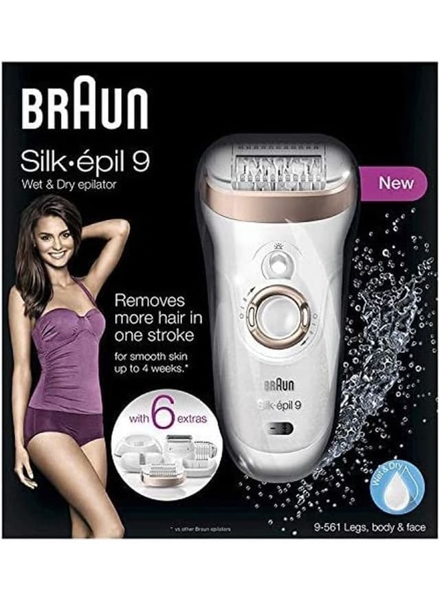 ماكينة إزالة الشعر للنساء 9-561 Silk Epil من BRAUN