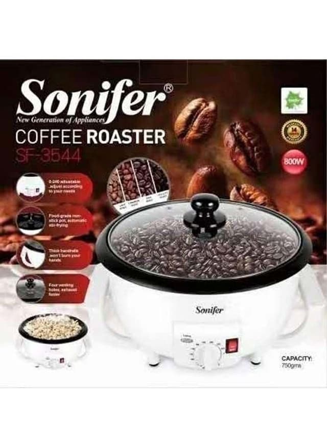 ماكينة تحميص القهوة الكهربائية بسعة 750 غرام وقوة 800 واط Coffee Beans Machine - Sonifer