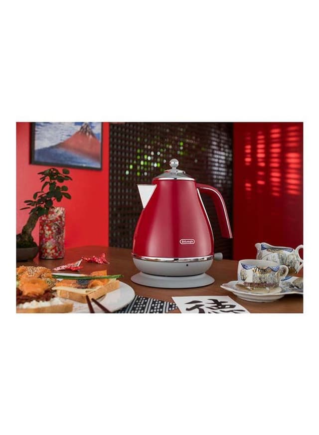 غلاية ديلونجي الكهربائية بسعة 1.7 لتر Electric Kettle KBOC3001.R red - De'Longhi