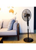 مروحة عمودية كهربائية 60 واط 3 سرعات كريبيتون Krypton Black 3 Speeds 60 W Oscillating Stand Fan