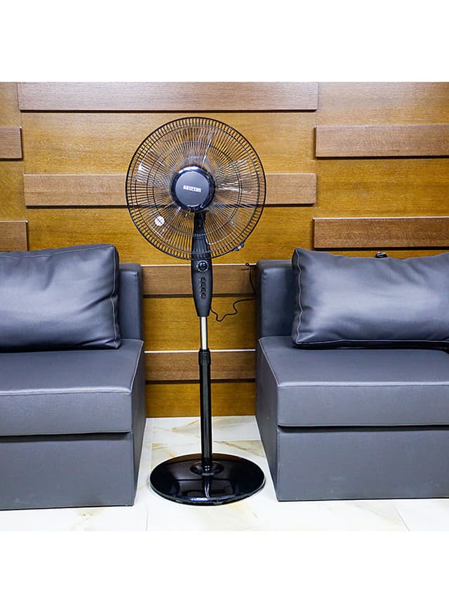 مروحة عمودية كهربائية 60 واط 3 سرعات كريبيتون Krypton Black 3 Speeds 60 W Oscillating Stand Fan