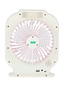 Krypton 8 inch Rechargeable Powerful Table Fan With LED Night Light 900 g 45 W KNF222 White