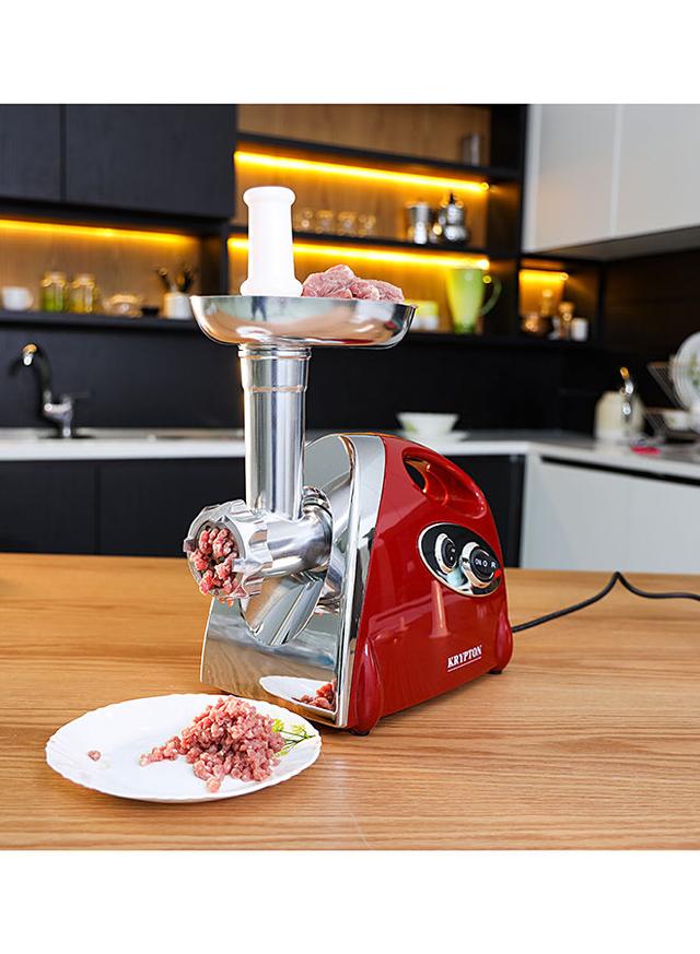 Krypton Electric Meat Mincer With Reverse Function 2000W 1 kg 2000 W KNMG6249 Red&Silver - SW1hZ2U6MjU1MTky