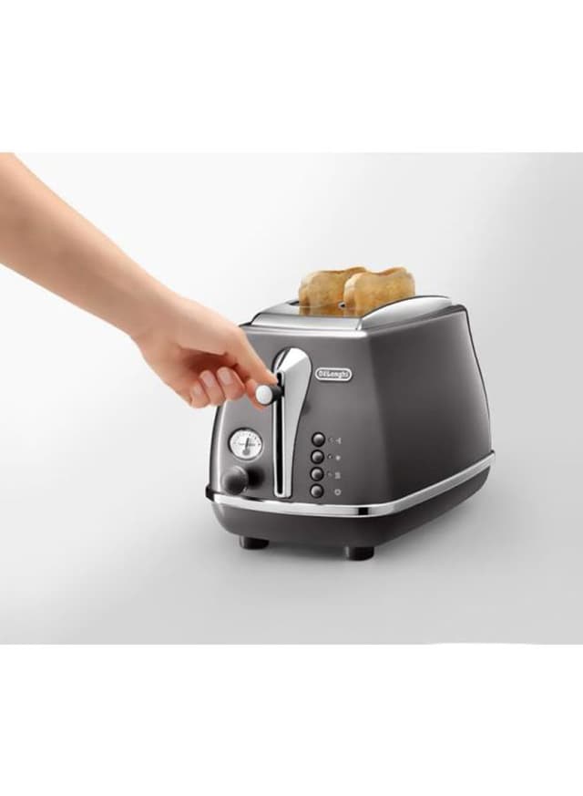 Order Delonghi 2 slice Icona Metallics Toaster CTOT2003.GY Grey/Silver