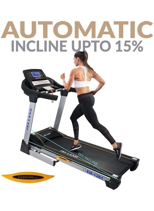 SkyLand SKY LAND Powerful AC Motor 3HP Continuous 4.5 Peak, Light Commercial Treadmill with Built In Speaker, Automatic Incline 15% & Hydraulic Soft Drop System EM 1281, black - SW1hZ2U6MjM0NzY2