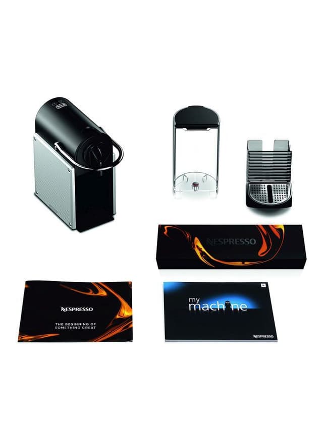 ماكينة قهوة بقوة 1260 واط Pixie Bundle Coffee Machine  EN124.S - De'Longhi