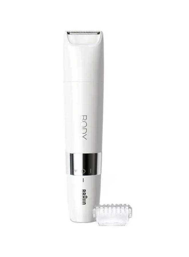 Braun BS 1000, Body Mini Trimmer Wet & Dry with trimming comb, White. White 10 x 4 x 19cm