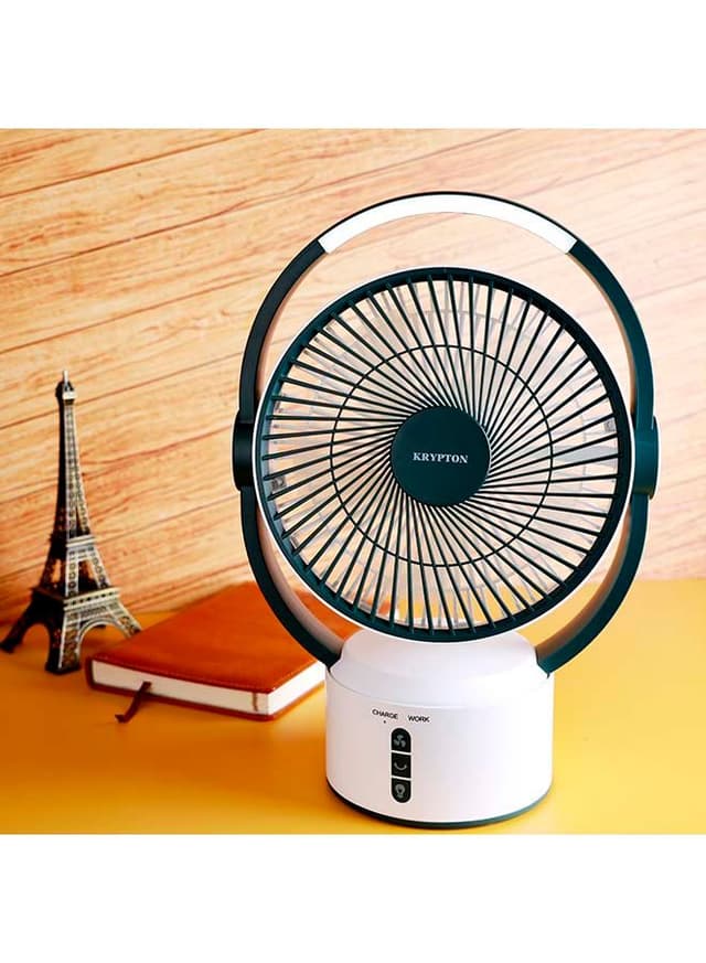 مروحة قابلة للشحن 3600 مللي أمبير 35 واط كريبيتون Krypton 35Watt 3600mAh Rechargeable Table Fan