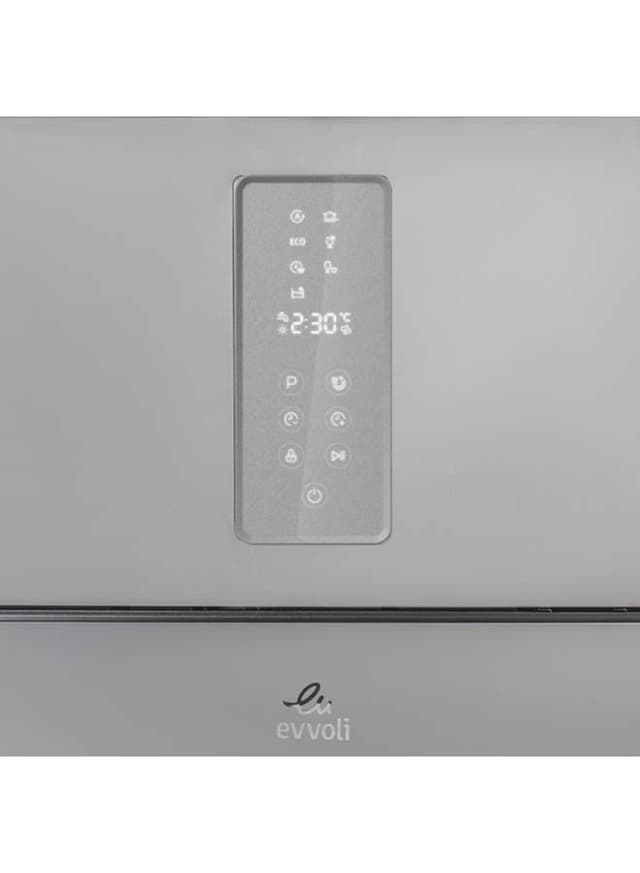 غسالة صحون صغيرة بسعة 6 لتر ( 7 برامج 6 أماكن ورف قابل للتعديل ) evvoli - Dishwasher