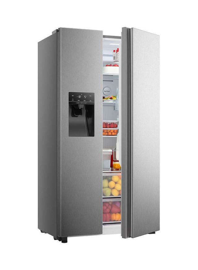 ثلاجة كهربائية مع مبرد مياه بسعة 508 لتر Side By Side Refrigerator With Water Dispenser - Hoover - SW1hZ2U6MjM4MTA1