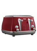 حماصة توست بقوة 1800 واط  4 شرائح أحمر ديلونجي De'Longhi Red 4 Slice 1800 W Toaster
