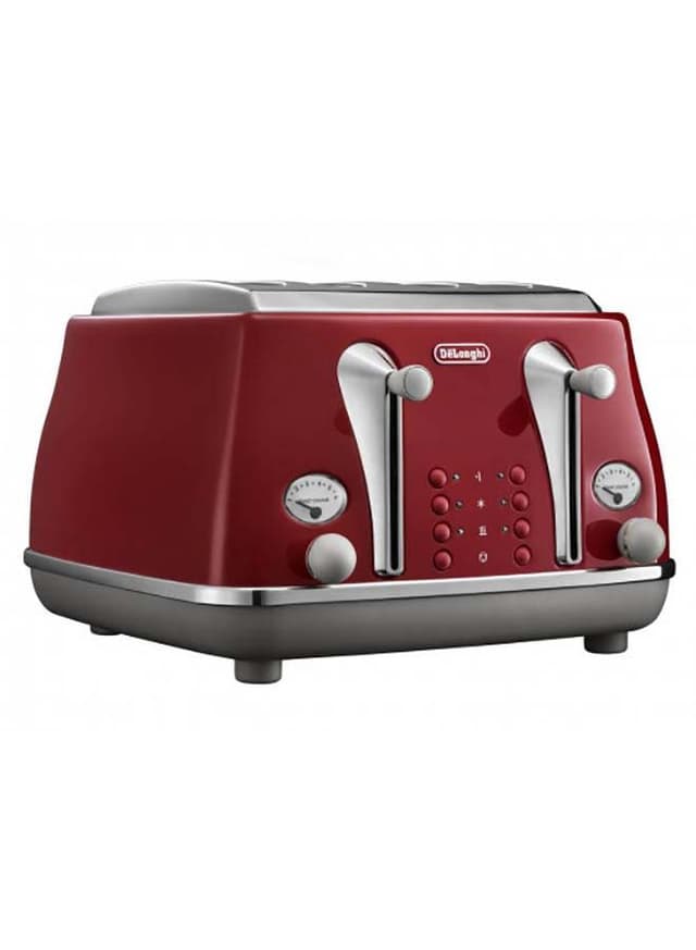 Delonghi Icona Capitals 4 Slice Toaster 1800 W Red Jomla.ae