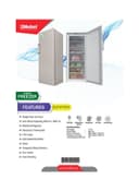 ثلاجة فريزر رأسي باب واحد 290 لتر فضي نوبل Nobel Silver 290L One Door Upright Freezer