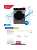 NOBEL Inverter Technology Front Load Silver Washing Machine 21 kg NWM2100 Gray