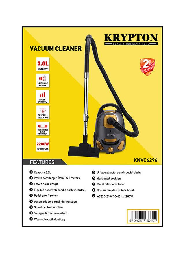 Krypton Handheld Vacuum Cleaner For Floor And Dust Cleaning 3 l 2200 W KNVC6296 Multicolour