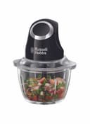 Russell Hobbs Desire Matte Black Electric Mini Chopper With Capacity Glass Bowl 200 kW 24662 Black