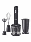 Russell Hobbs Desire Matte Black 2 Speed 3 In 1 Hand Blender Electric Whisk And Vegetable Chopper Attachments 500 kW 24702 Black