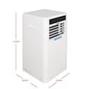 مكيف متنقل عمودي مع قاعدة 9000 وحدة حرارية نوبل Nobel white 9000Btu With A Base Portable Ac