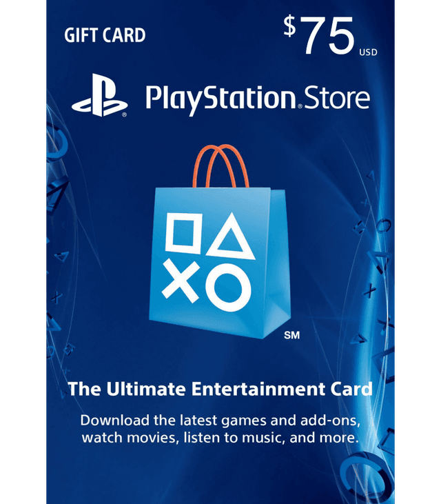 بطاقة شحن سوني PlayStation Network US $ 75 (ستور أمريكي)
