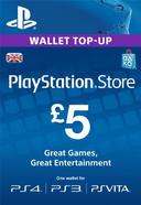 بطاقة شحن سوني PlayStation Network US £ 5 (ستور بريطاني)