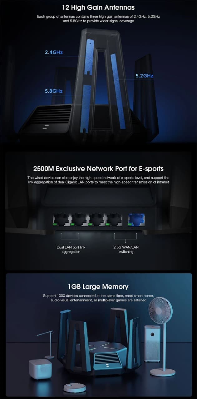 راوتر شاومي AX9000 (النسخة الصينية)