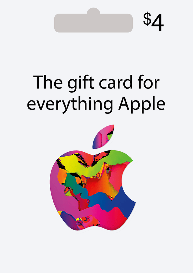 بطاقة هدايا أبل ستور أمريكي Apple Card US $ 4